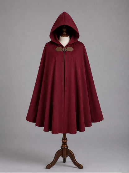 Hooded Medieval Cloak, Renaissance Cape, LARP Fantasy Cloak, Wizard Cosplay Cape, Elf Hooded Costume