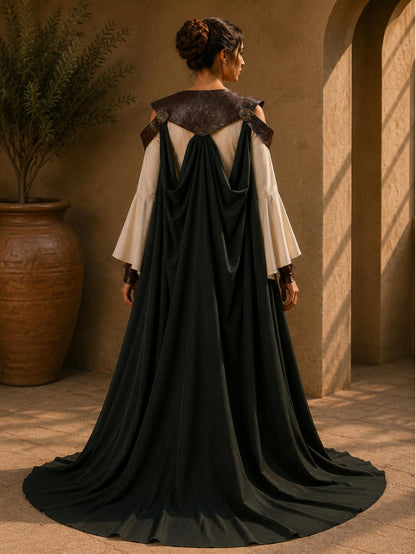 Arwen Fairy Dress, Elven Renaissance Costume, Medieval Regency Gown, Ren Faire Victorian Fantasy Princess Outfit
