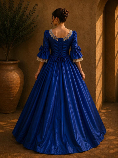 Renaissance Ball Gown, Medieval Queen Dress, Royal Victorian Cosplay, Fantasy Masquerade Gown, Regal Costume