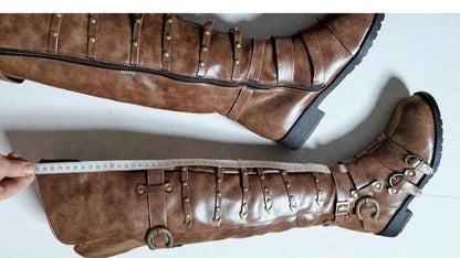 Unisex Medieval LARP Boots, Overknee Fantasy Pirate Boots, Renaissance Ren Faire Knee High Cosplay Boots for Men Women