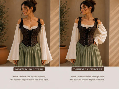 Medieval Corset, Renaissance Bodice Top, Ren Faire Corset, Victorian Fairycore Corset Belt, Regency Lace Up Corset