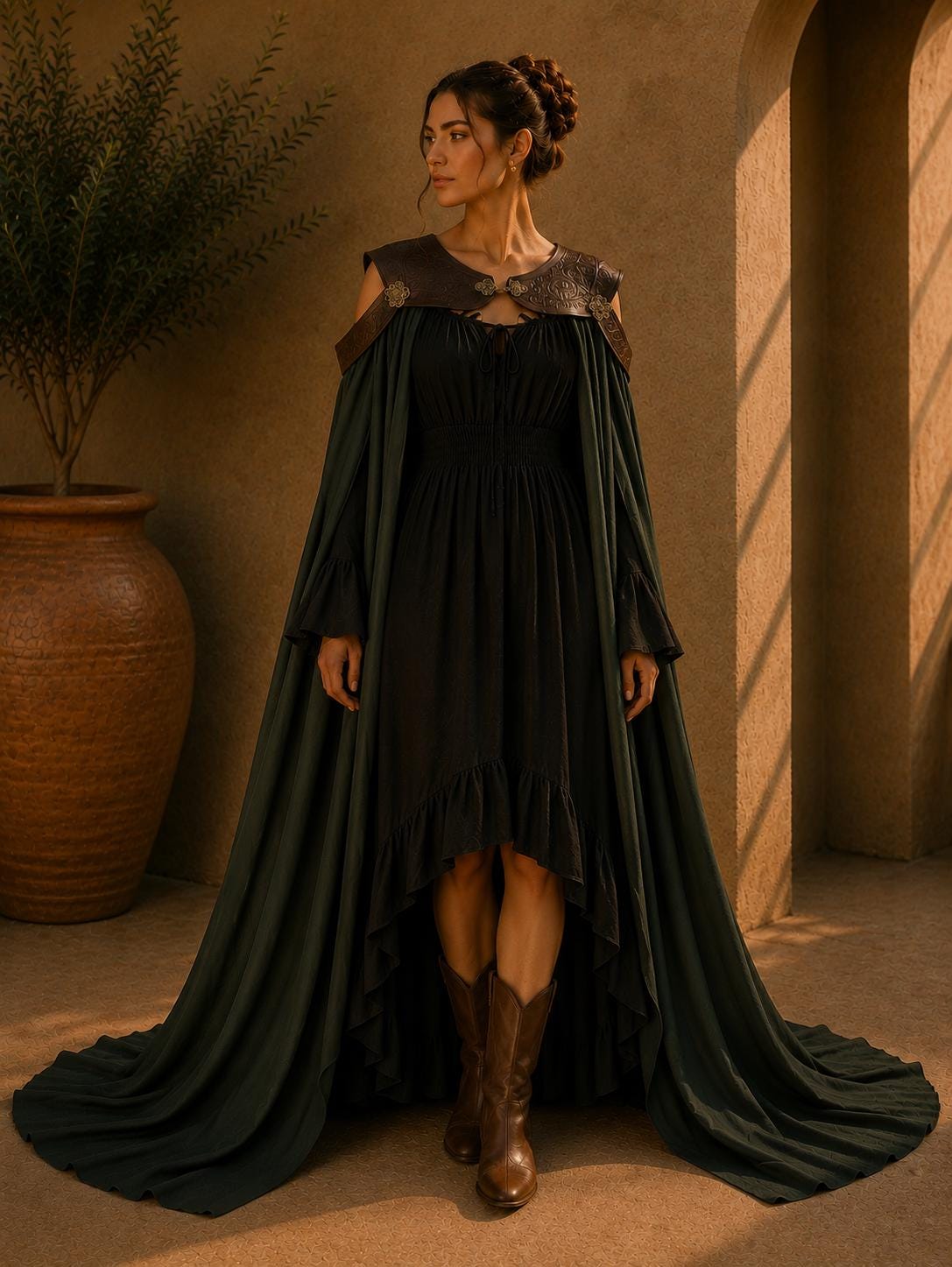 Arwen Fairy Dress, Elven Renaissance Costume, Medieval Regency Gown, Ren Faire Victorian Fantasy Princess Outfit