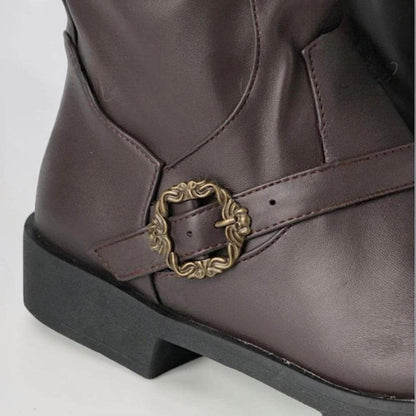 Ren Faire Boots, Medieval Pirate Boots, Renaissance Cosplay Boots, Viking LARP Shoes, Retro Jackboot Costume Footwear