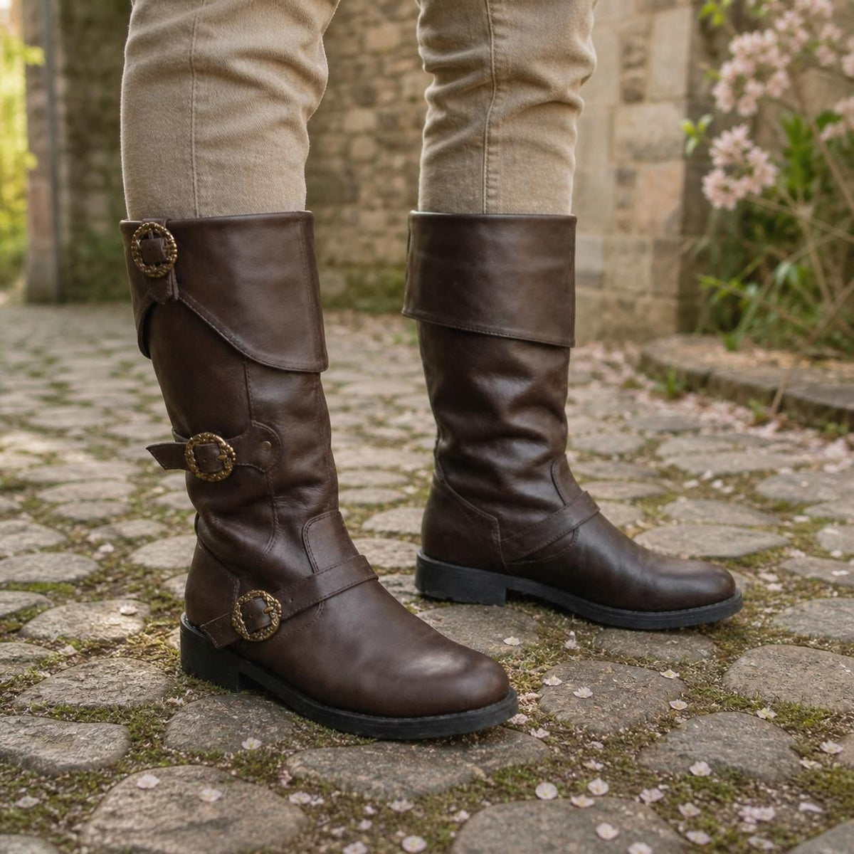 Ren Faire Boots, Medieval Pirate Boots, Renaissance Cosplay Boots, Viking LARP Shoes, Retro Jackboot Costume Footwear