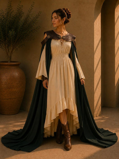 Arwen Fairy Dress, Elven Renaissance Costume, Medieval Regency Gown, Ren Faire Victorian Fantasy Princess Outfit
