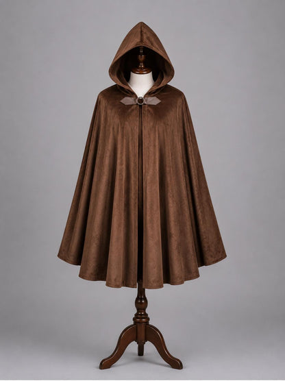 Hooded Medieval Cloak, Renaissance Cape, LARP Fantasy Cloak, Wizard Cosplay Cape, Elf Hooded Costume