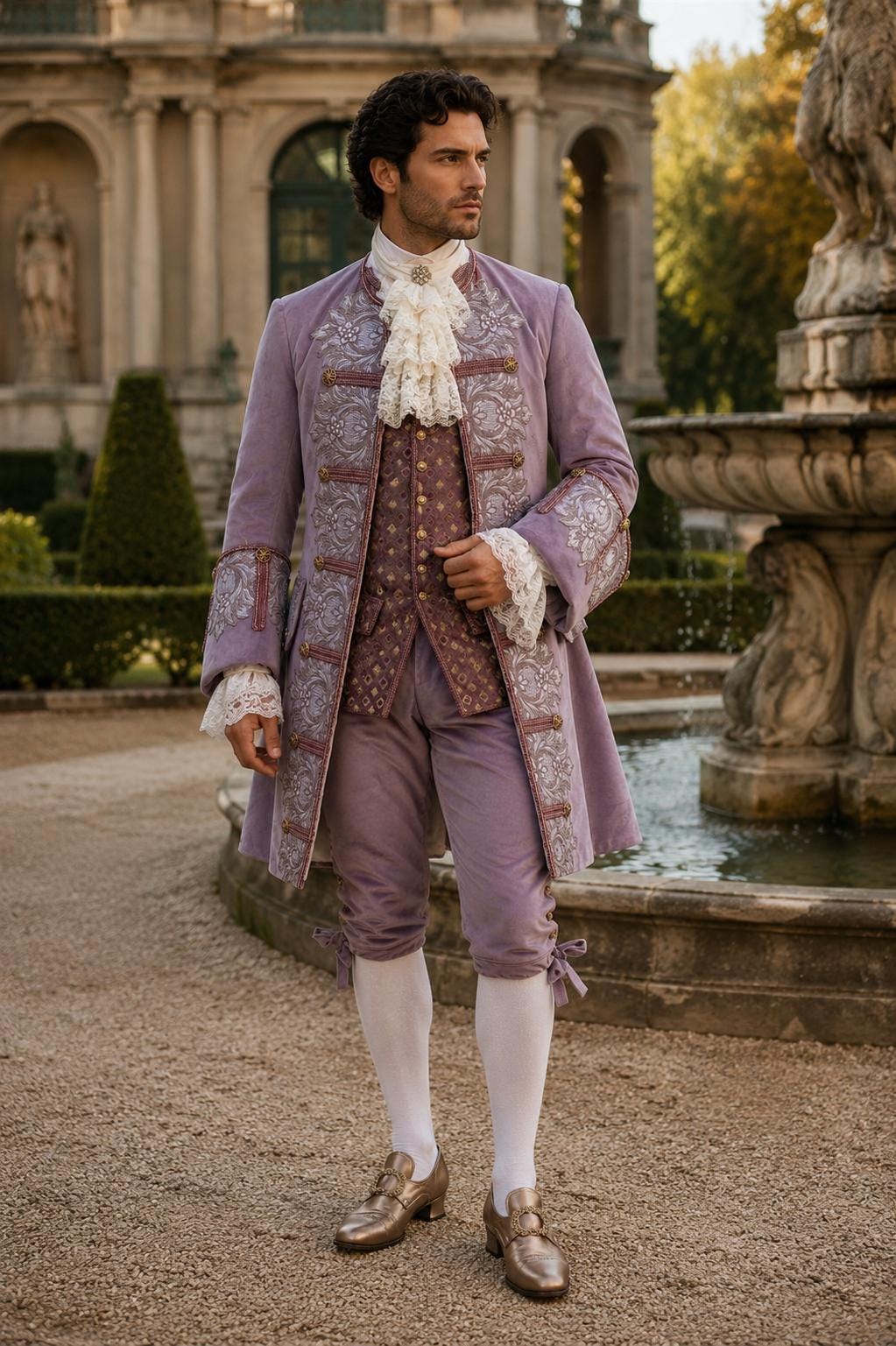 18th Century Gentleman Costume, Rococo Men Outfit, Victorian Baroque Nobleman Cosplay, Historical Suit Costume