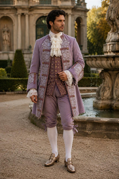 18th Century Gentleman Costume, Rococo Men Outfit, Victorian Baroque Nobleman Cosplay, Historical Suit Costume