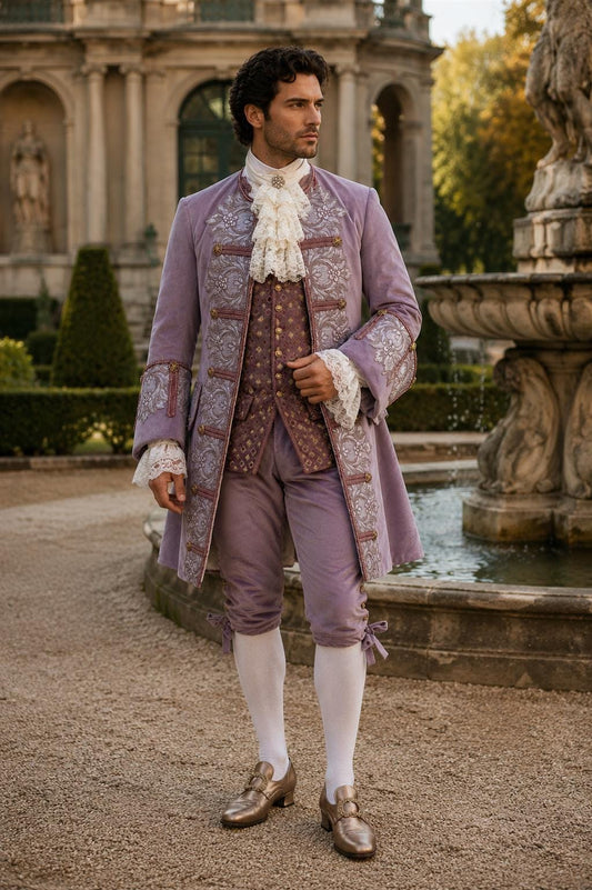 18th Century Gentleman Costume, Rococo Men Outfit, Victorian Baroque Nobleman Cosplay, Historical Suit Costume