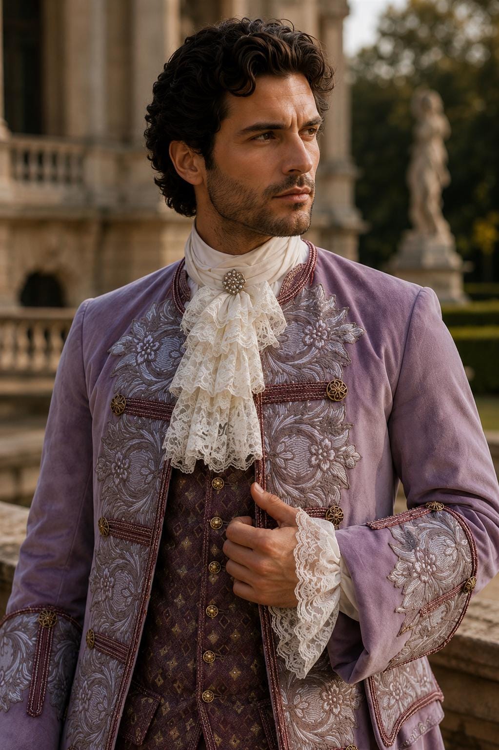 18th Century Gentleman Costume, Rococo Men Outfit, Victorian Baroque Nobleman Cosplay, Historical Suit Costume