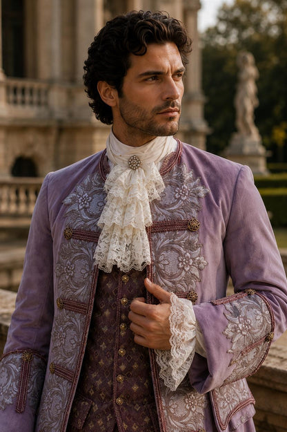 18th Century Gentleman Costume, Rococo Men Outfit, Victorian Baroque Nobleman Cosplay, Historical Suit Costume