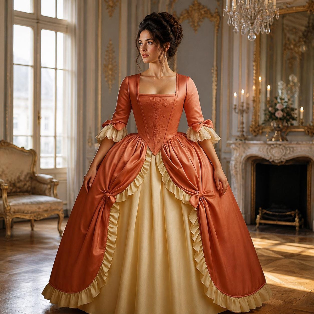 Rococo Ball Gown, Pastel Pink 18th Century Dress, French Court Princess Gown, Masquerade Dress, Historical Fantasy Costume