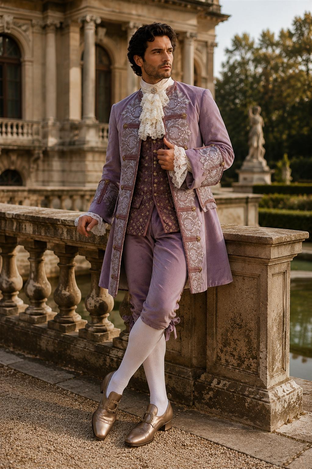 18th Century Gentleman Costume, Rococo Men Outfit, Victorian Baroque Nobleman Cosplay, Historical Suit Costume