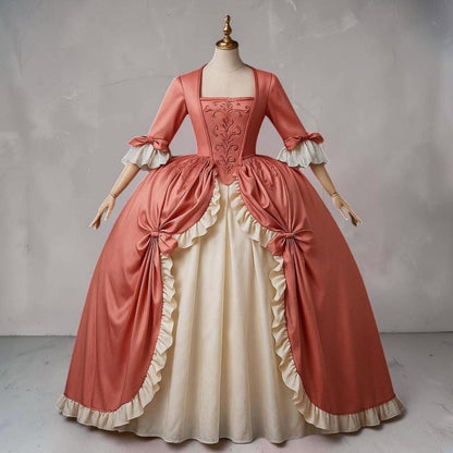 Rococo Ball Gown, Pastel Pink 18th Century Dress, French Court Princess Gown, Masquerade Dress, Historical Fantasy Costume