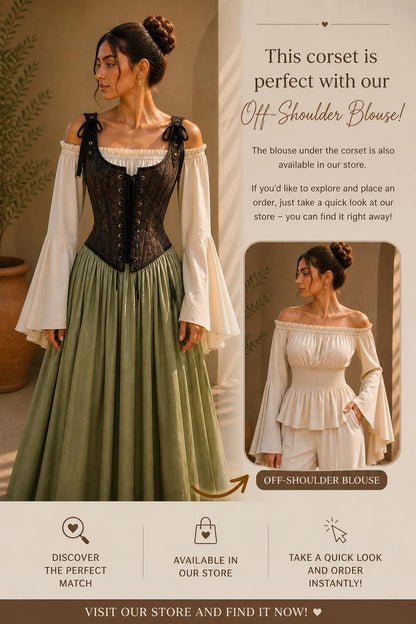 Medieval Corset, Renaissance Bodice Top, Ren Faire Corset, Victorian Fairycore Corset Belt, Regency Lace Up Corset